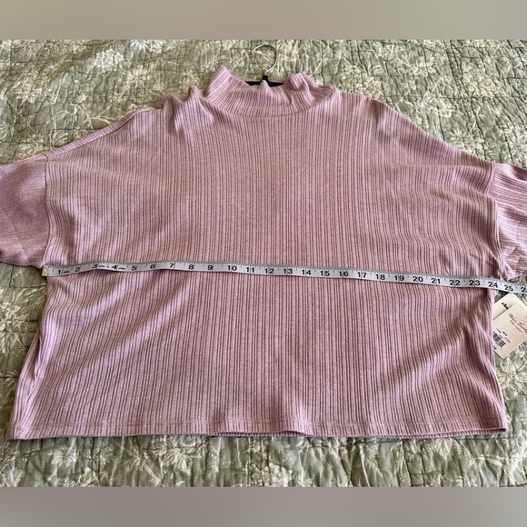 Lucky Brand Cloud Ribbed Mock Neck Top - Picture 12 of 12